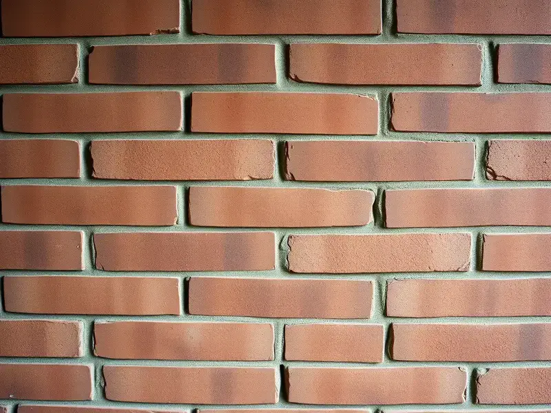 Finished brick wall pattern