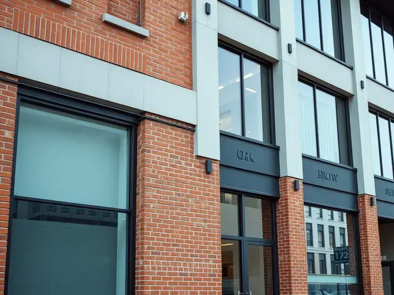 Commercial building masonry