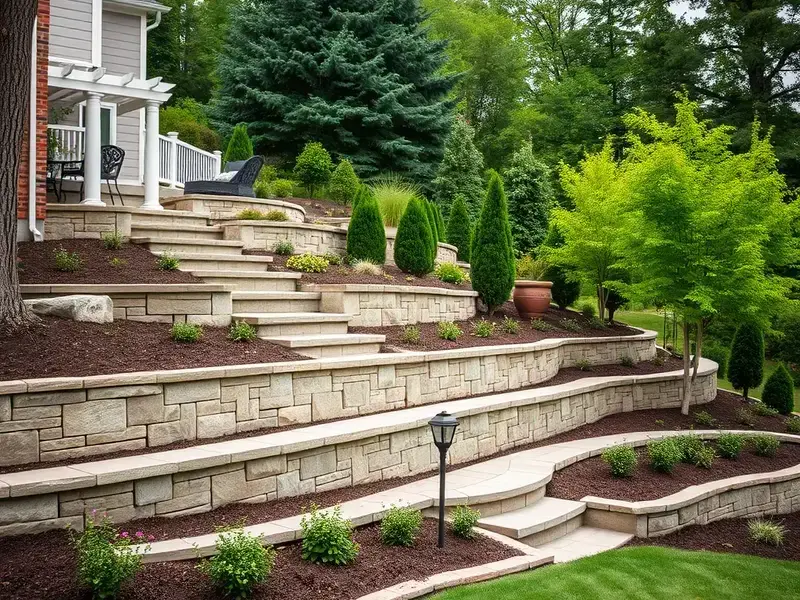 Segmental retaining wall with drainage