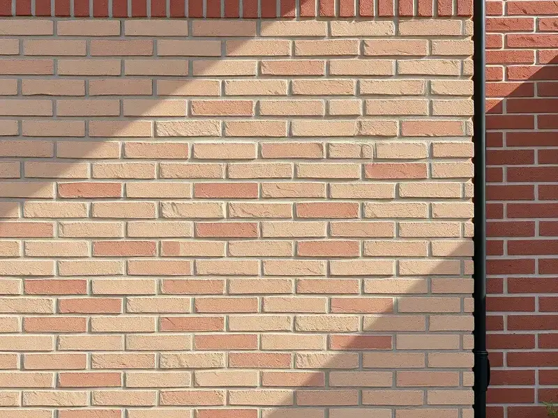 Residential brick wall construction