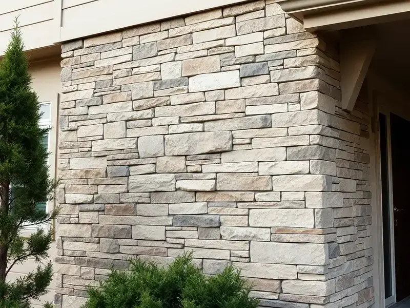 Stone veneer installation